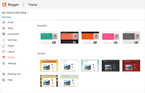 Blogger Themes