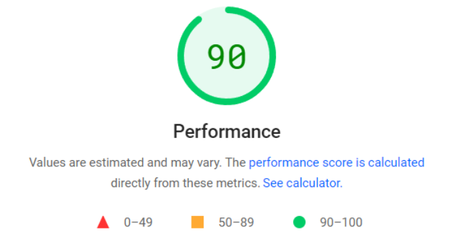 Elementor page speed test