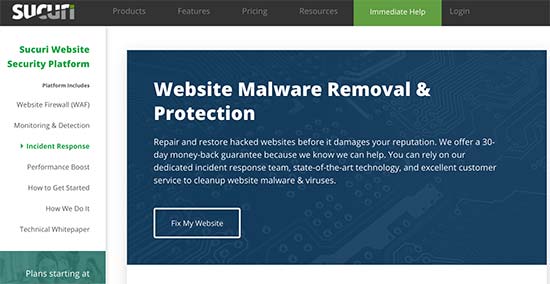 Sucuri website cleanup