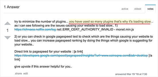 A developer blaming plugins for slow site